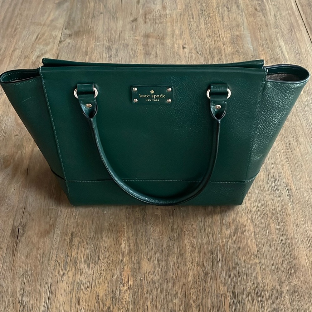 kate spade Forest Green Leather Tote